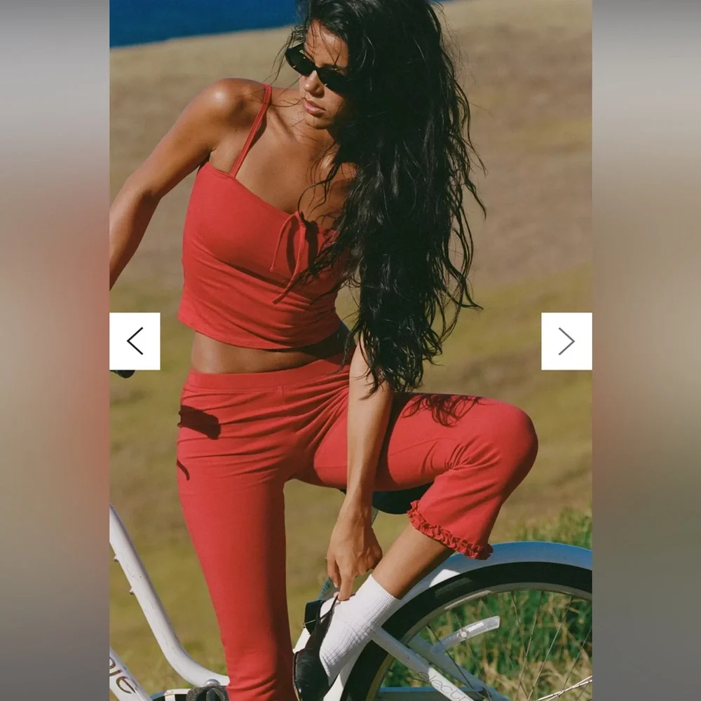 RAT BOl Ruffle Capri Pants and Top Matching Set